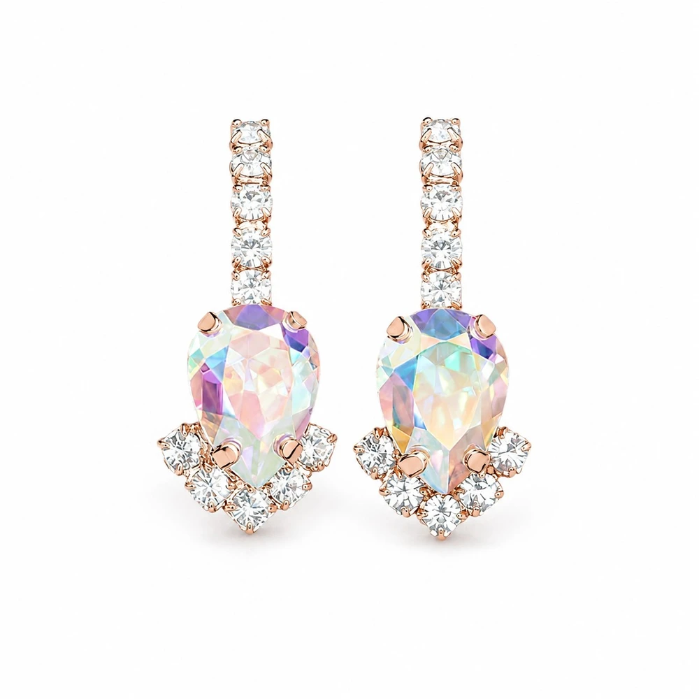 Diamond Sky Jewelry Auskarai „Leonora II (Aurora Borealis)“ su Preciosa® kristalais