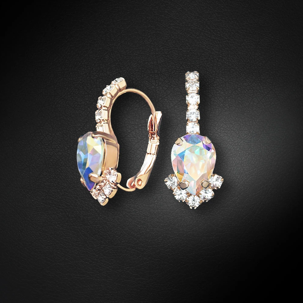 Diamond Sky Jewelry Auskarai „Leonora II (Aurora Borealis)“ su Preciosa® kristalais