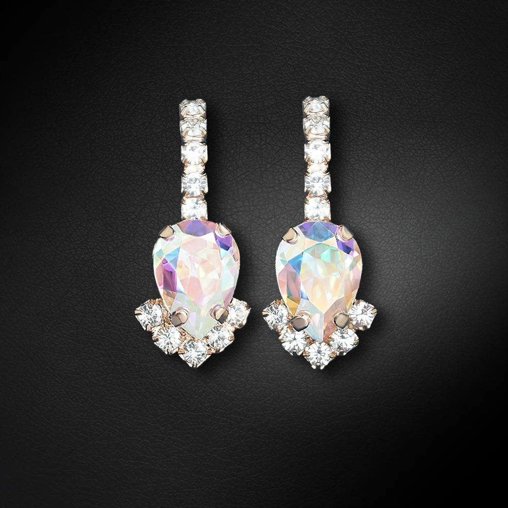 Diamond Sky Jewelry Auskarai „Leonora II (Aurora Borealis)“ su Preciosa® kristalais