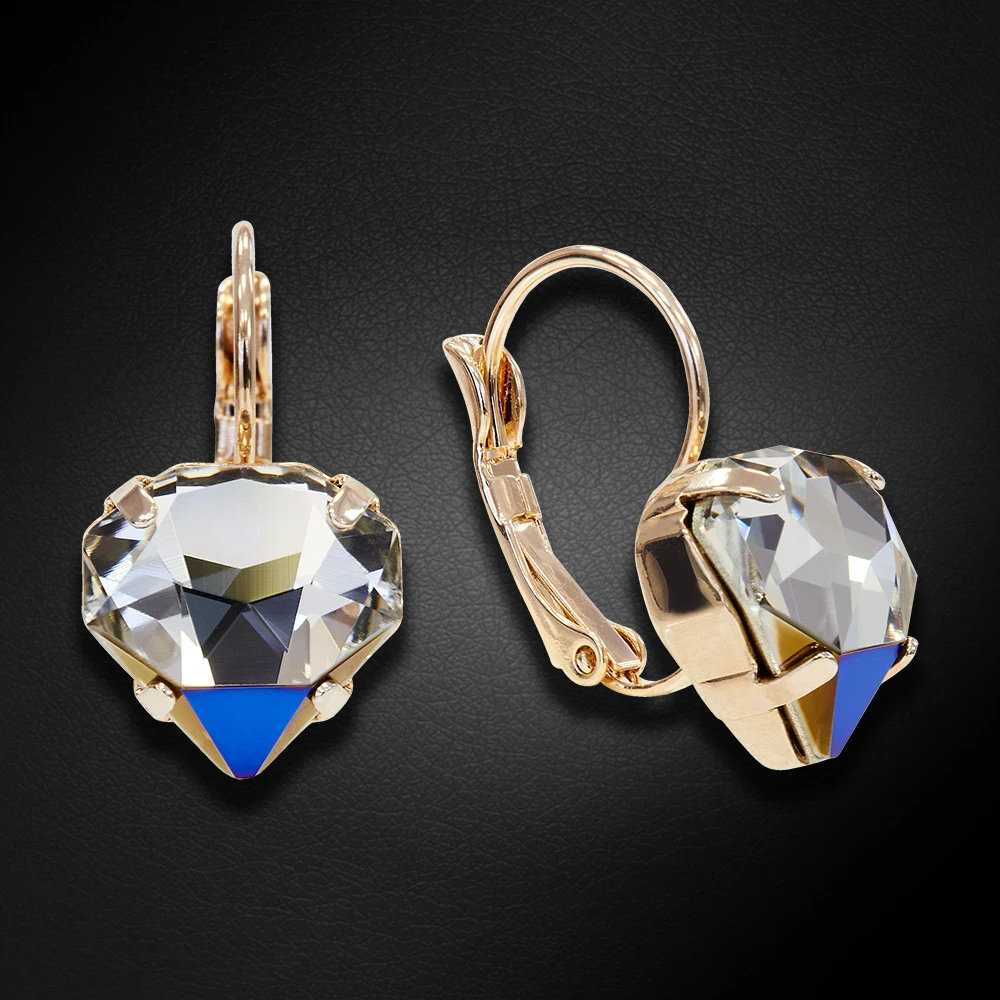 Diamond Sky Jewelry Auskarai „Lucia (Bermuda Mėlyna)“ su Swarovski® kristalais