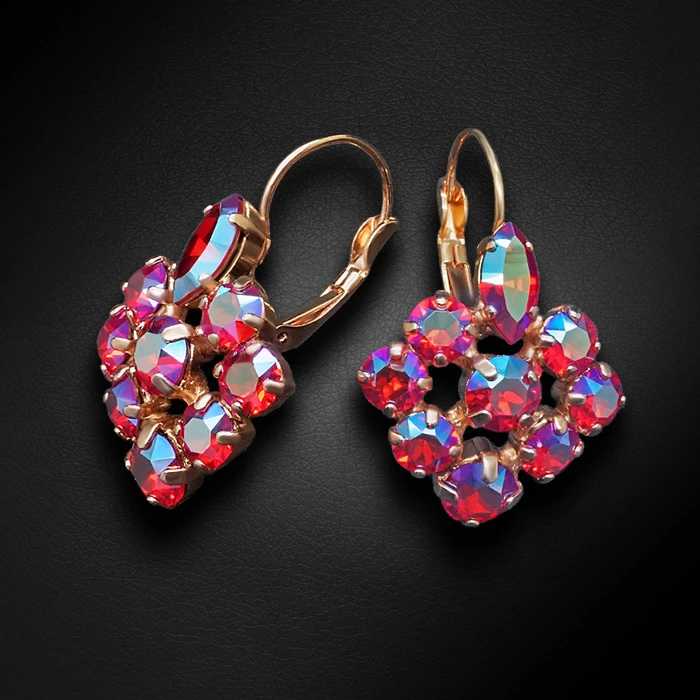 Diamond Sky Jewelry Auskarai „Splendor (Light Siam Shimmer)“ su Swarovski® kristalais