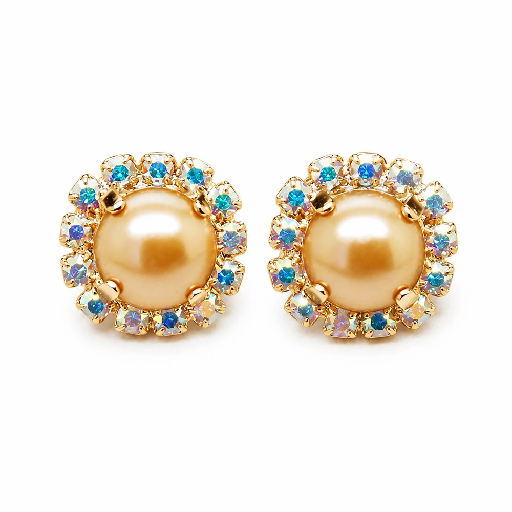Diamond Sky Jewelry Auskarai „The Mirror of One's Heart II (Rose Gold)“ su Swarovski® kristalais
