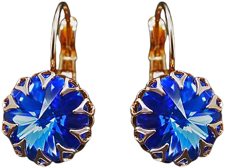 Diamond Sky Jewelry Auskarai „Vintage III (Sapphire)“ su Swarovski® kristalais
