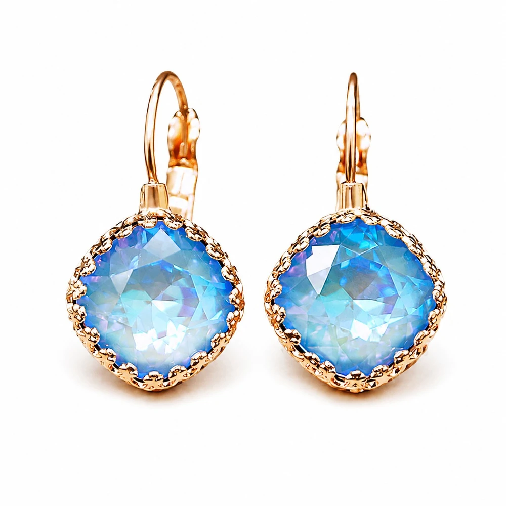 Diamond Sky Jewelry Auskarai „Vintage IV (Ocean DeLite)“ su Swarovski® kristalais