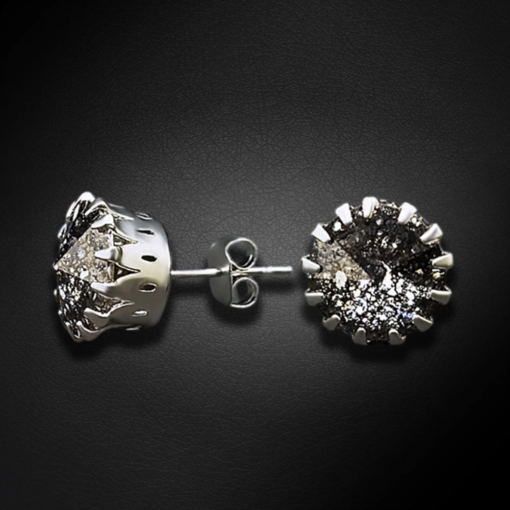 Diamond Sky Jewelry Auskarai „Vintage VII (Juodas Patina)“ su Swarovski® kristalais