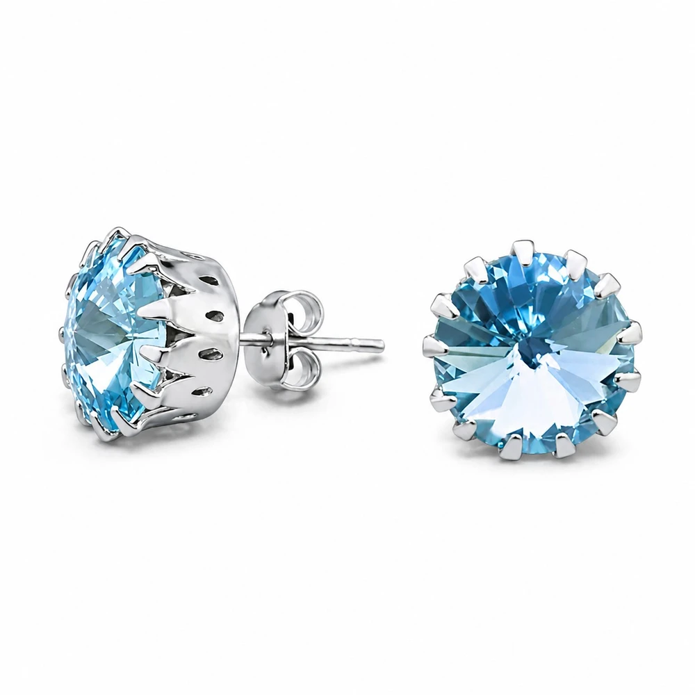 Diamond Sky Jewelry Auskarai „Vintage VII (Aquamarine Mėlyna)“ su Swarovski® kristalais