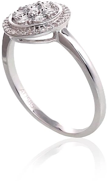 Diamond Sky Jewelry Auksinis žiedas su deimantais „Deimantų Gėlė II“