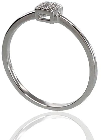 Diamond Sky Jewelry Auksinis žiedas su deimantais „Solitaras V“