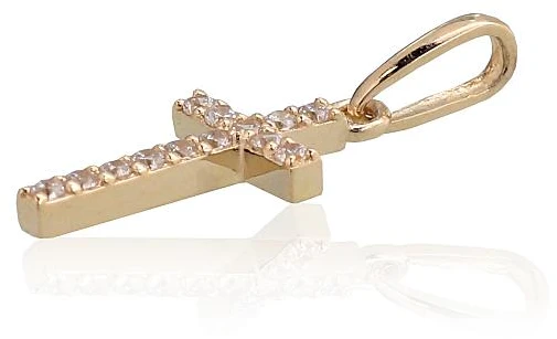 Diamond Sky Jewelry Auksinis kryželis su cirkoniais „Klasika Gold LI“