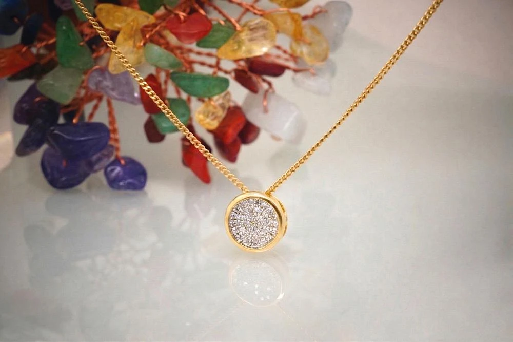 Diamond Sky Jewelry Auksinis pakabukas su deimantais „Perfection V“