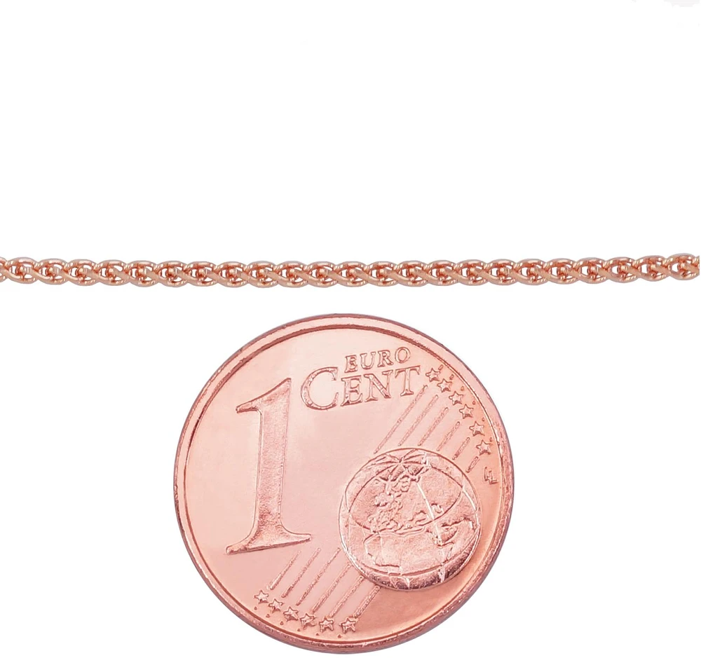 Diamond Sky Jewelry Itališka raudono aukso grandinėlė „Spiga“