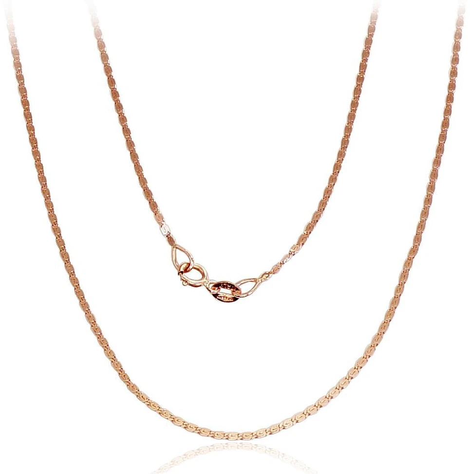 Diamond Sky Jewelry Itališka raudono aukso grandinėlė „Snail“