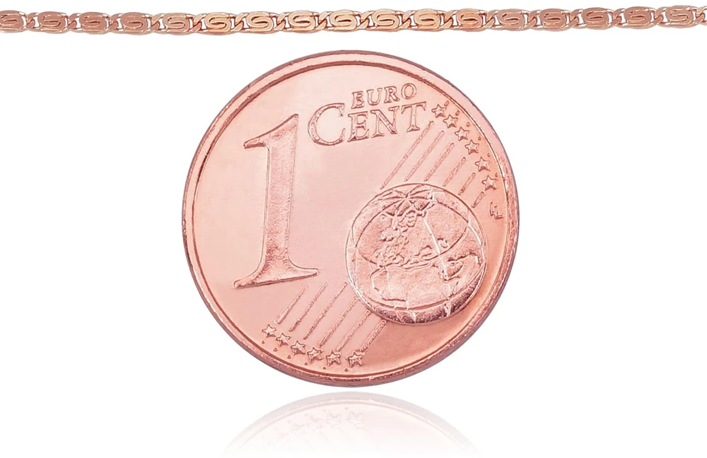 Diamond Sky Jewelry Itališka raudono aukso grandinėlė „Snail“