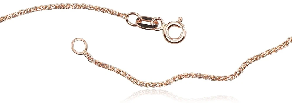 Diamond Sky Jewelry Itališka raudono aukso grandinėlė „Spiga“