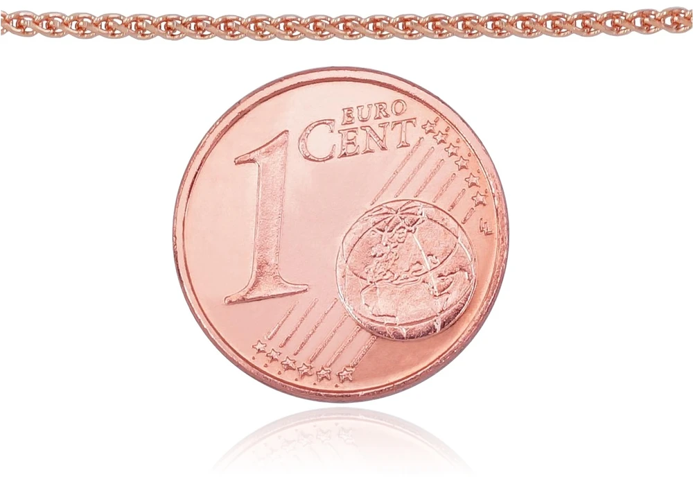 Diamond Sky Jewelry Itališka raudono aukso grandinėlė „Spiga“