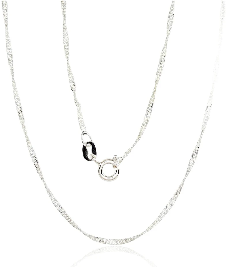 Diamond Sky Jewelry Itališka sidabrinė grandinėlė „Singapore III“