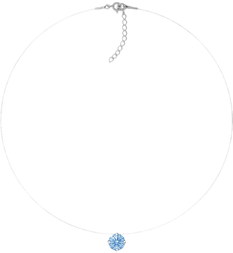 Diamond Sky Jewelry Nematomas sidabrinis pakabukas „Invisible (Arctic Mėlyna)“ su Swarovski® kristalu
