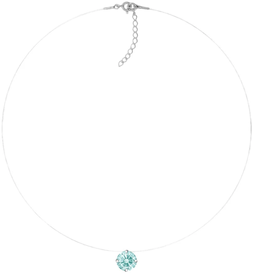 Diamond Sky Jewelry Nematomas sidabrinis pakabukas „Invisible (Frosty Mint)“ su Swarovski® kristalu