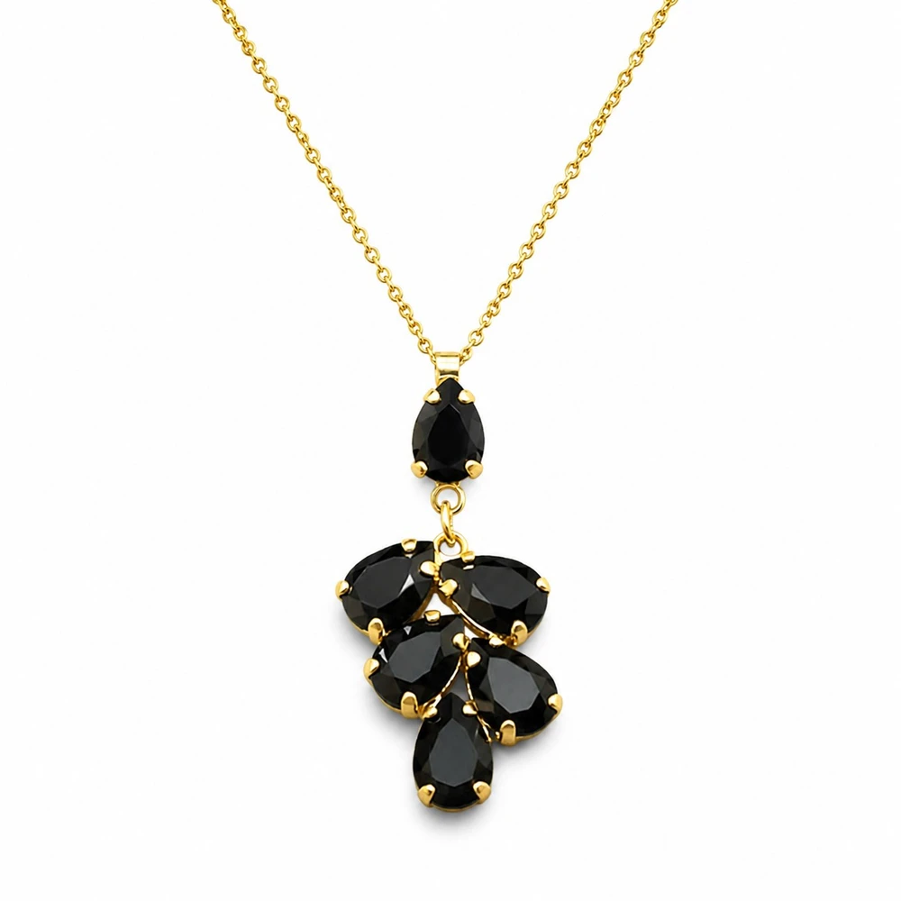Diamond Sky Jewelry Pakabukas „Amber II (Jet)“ su Preciosa® kristalais