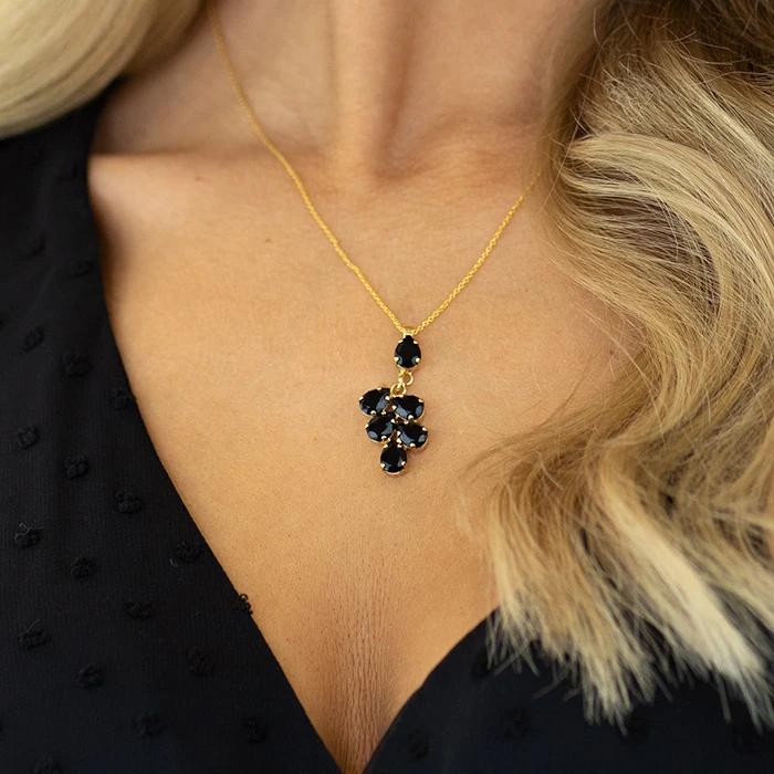 Diamond Sky Jewelry Pakabukas „Amber II (Jet)“ su Preciosa® kristalais