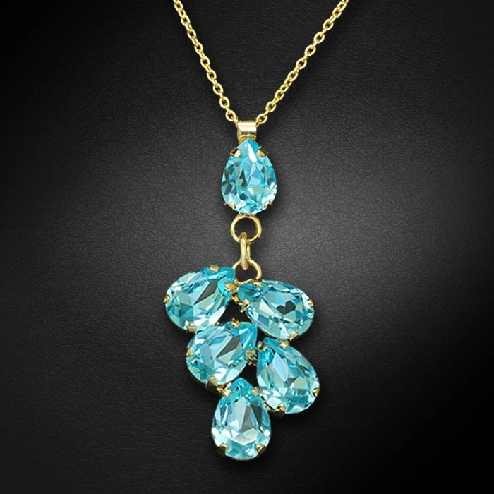 Diamond Sky Jewelry Pakabukas „Amber II (Aqua Bohemica)“ su Preciosa® kristalais