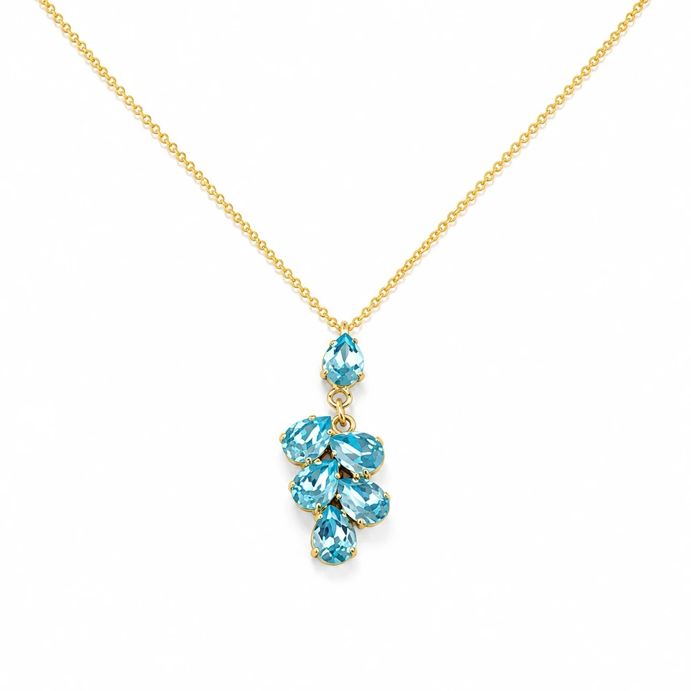 Diamond Sky Jewelry Pakabukas „Amber II (Aqua Bohemica)“ su Preciosa® kristalais