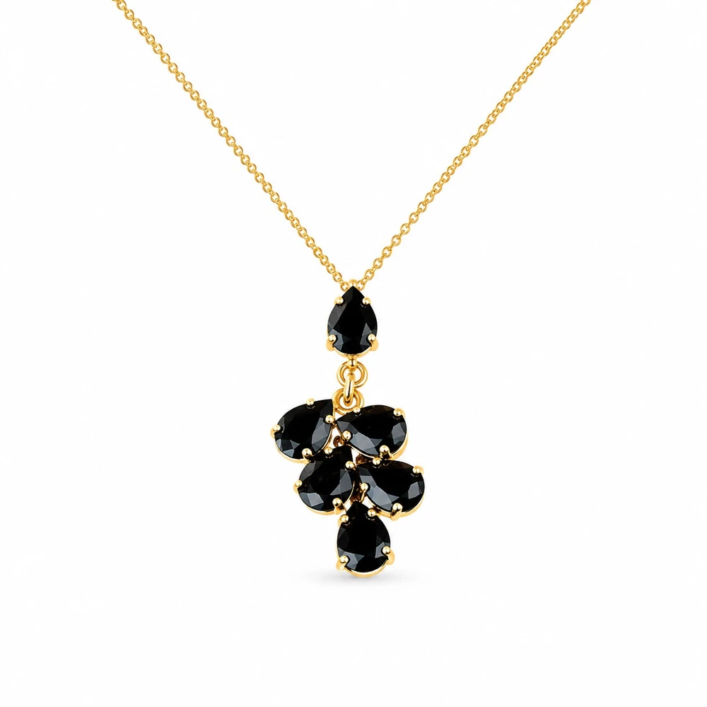 Diamond Sky Jewelry Pakabukas „Amber II (Jet)“ su Preciosa® kristalais