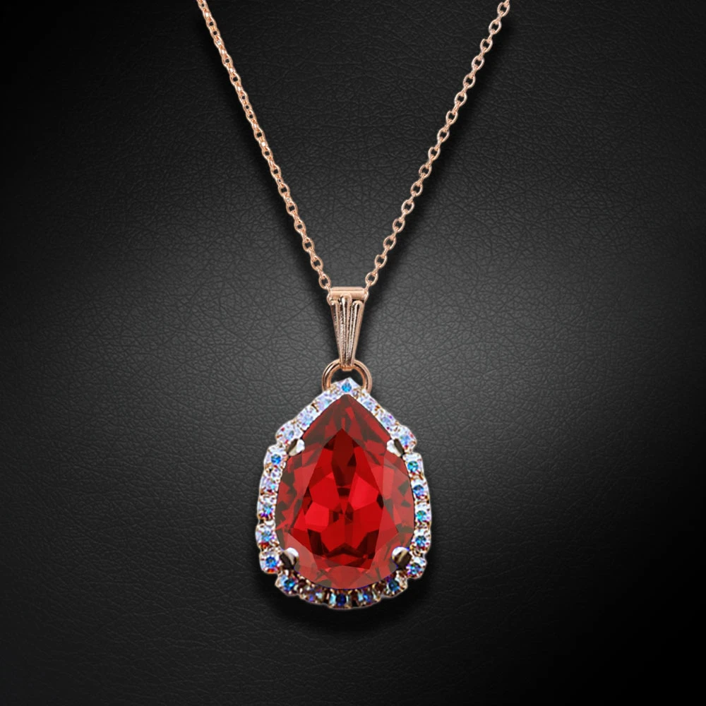 Diamond Sky Jewelry Pakabukas „Celestial Drop III (Scarlet)“ su Swarovski® kristalais