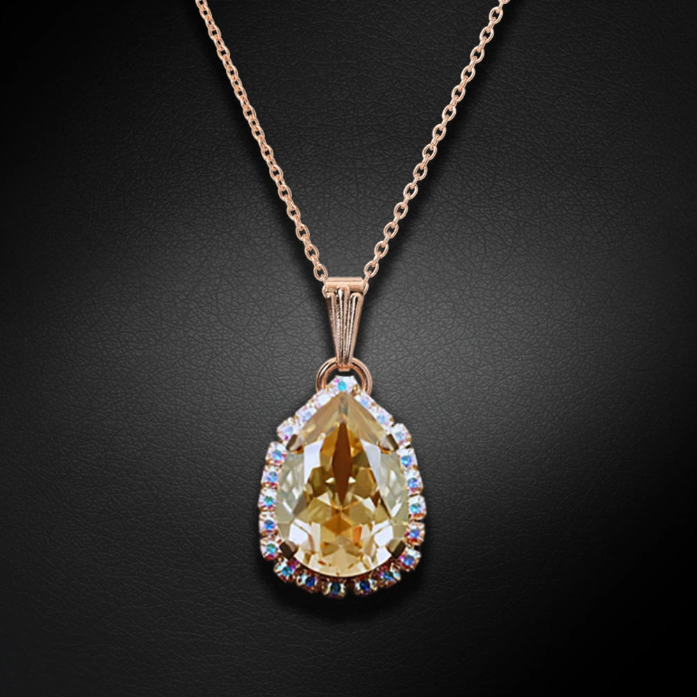 Diamond Sky Jewelry Pakabukas „Celestial Drop III (Golden Shadow)“ su Swarovski® kristalais