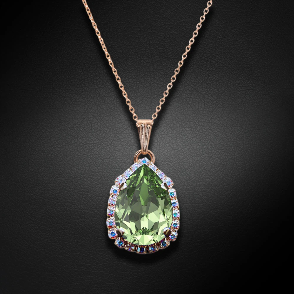 Diamond Sky Jewelry Pakabukas „Celestial Drop III (Reinvented Peridot)“ su Swarovski® kristalais