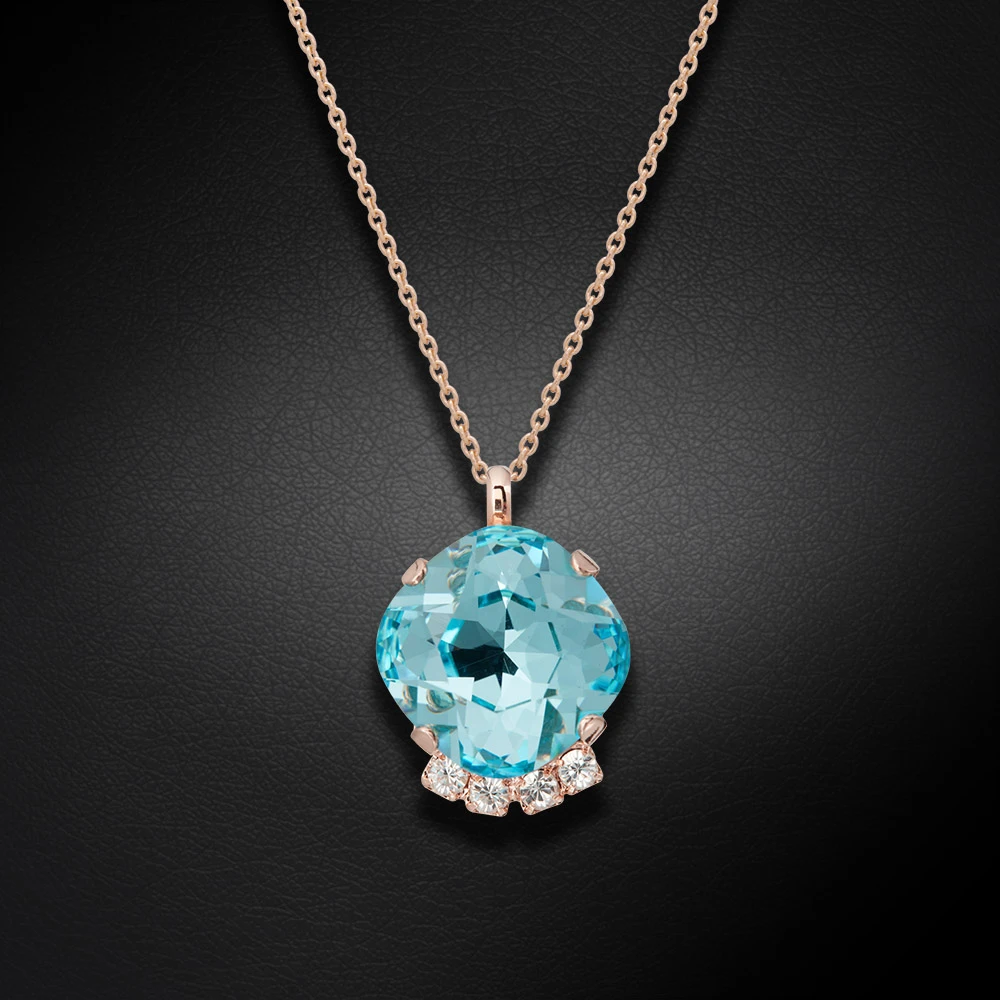 Diamond Sky Jewelry Pakabukas „Crete (Aqua Bohemica)“ su Preciosa® kristalais