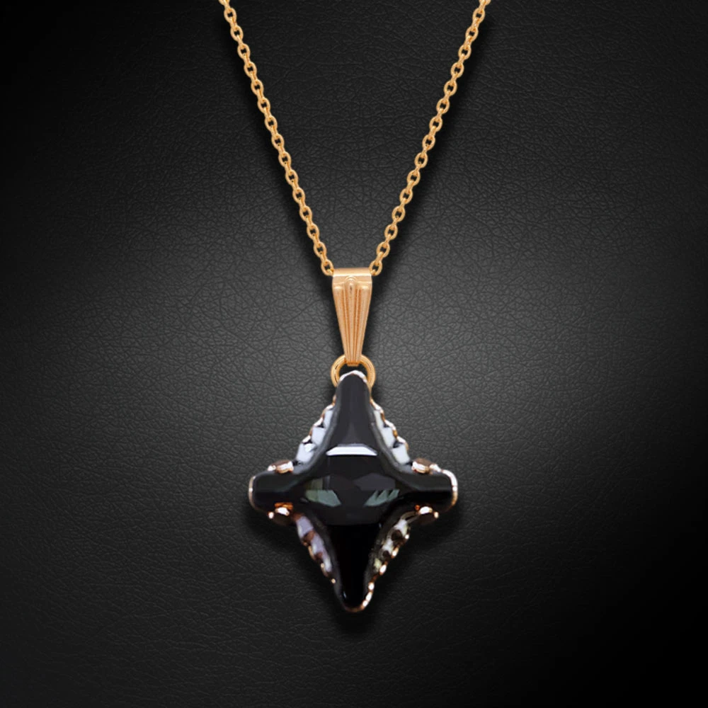 Diamond Sky Jewelry Pakabukas „Crystal Rhombus II (Graphite Lite Chrome)“ su Swarovski® kristalais