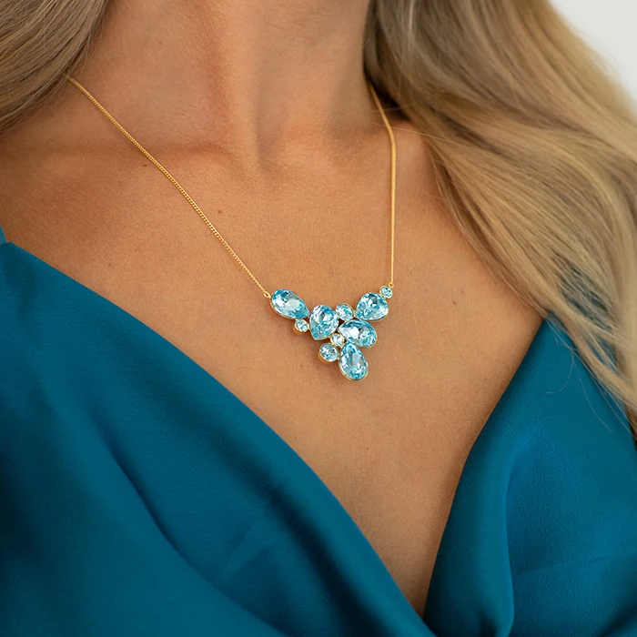 Diamond Sky Jewelry Pakabukas „Fillory Magic (Aqua Bohemica)“ su Preciosa® kristalais