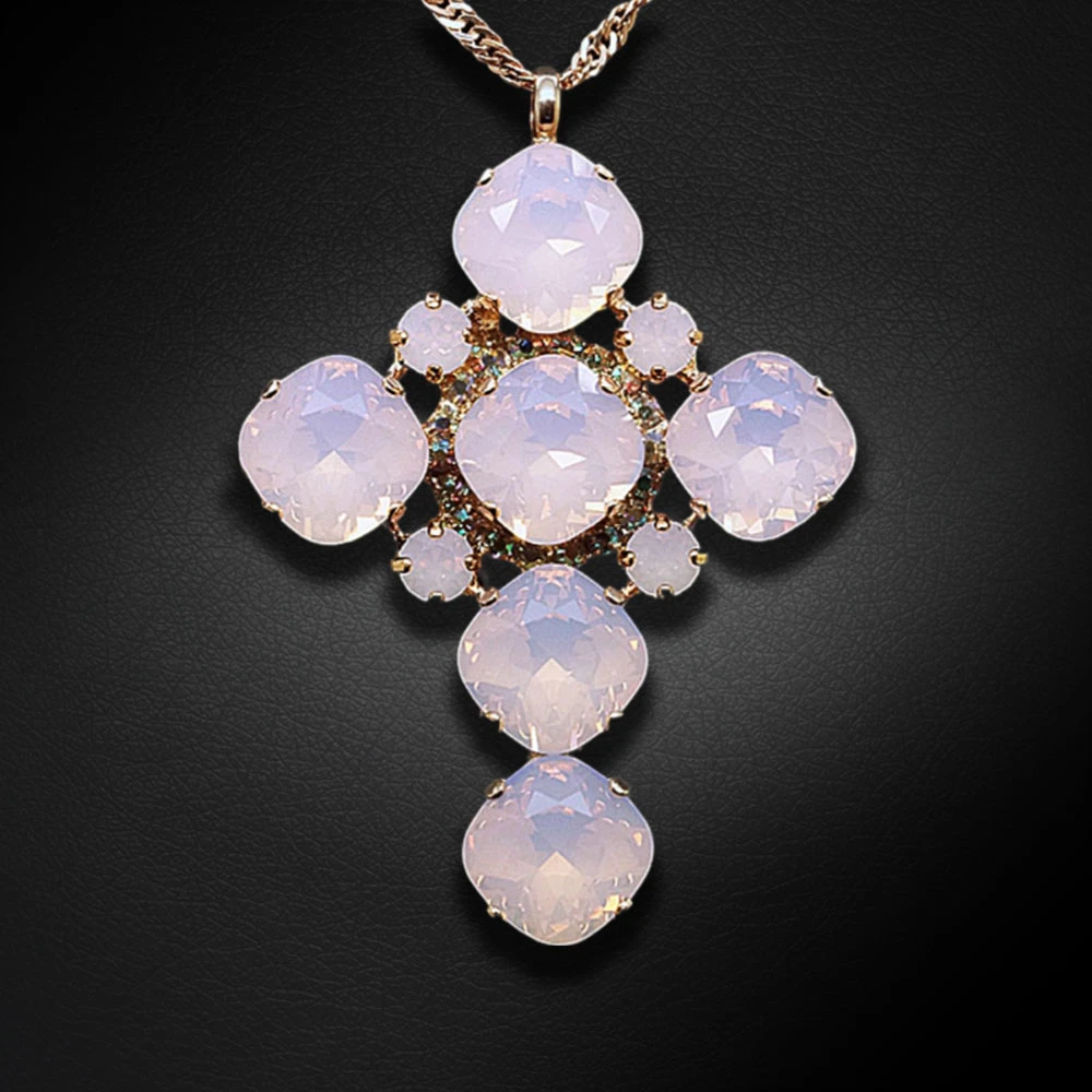 Diamond Sky Jewelry Pakabukas „Glamour (Rose Vanduo Opal)“ su Swarovski® kristalais