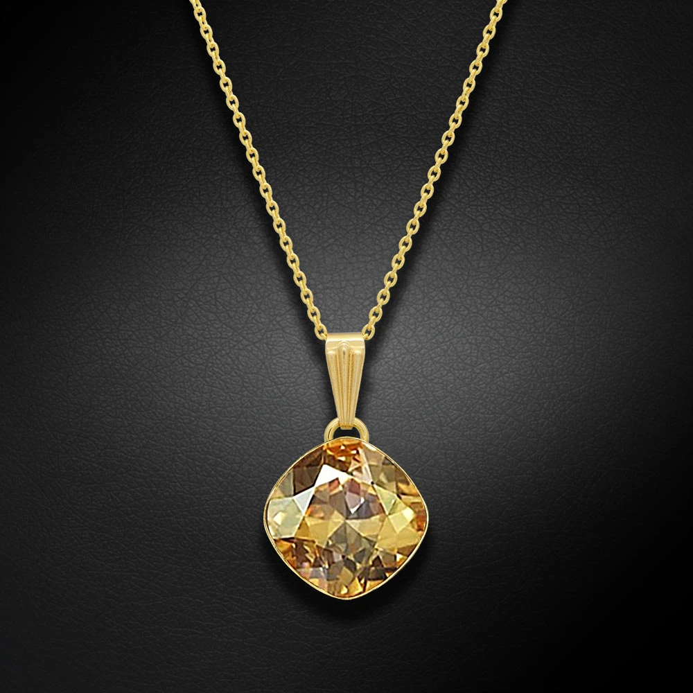 Diamond Sky Jewelry Pakabukas „Glare IV (Golden Shadow)“ su Swarovski® kristalais