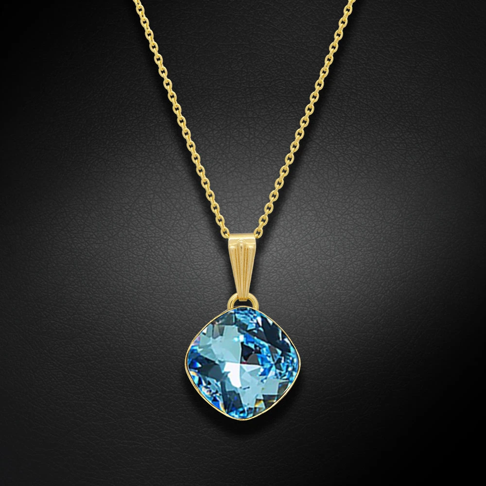 Diamond Sky Jewelry Pakabukas „Glare IV (Aquamarine Mėlyna)“ su Swarovski® kristalais