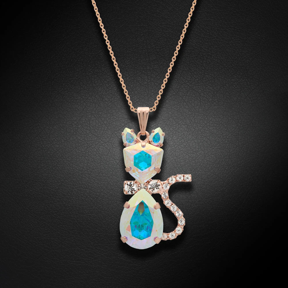 Diamond Sky Jewelry Pakabukas „Solar Cat (Aurora Borealis)“ su Swarovski® kristalais