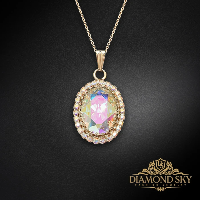 Diamond Sky Jewelry Pakabukas „Solar Illusion (Aurora Borealis)“ su Preciosa® kristalais