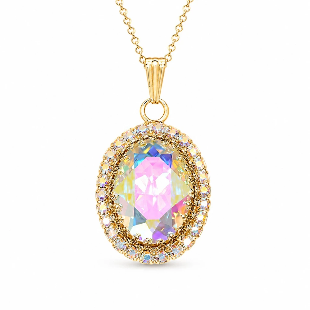 Diamond Sky Jewelry Pakabukas „Solar Illusion (Aurora Borealis)“ su Preciosa® kristalais