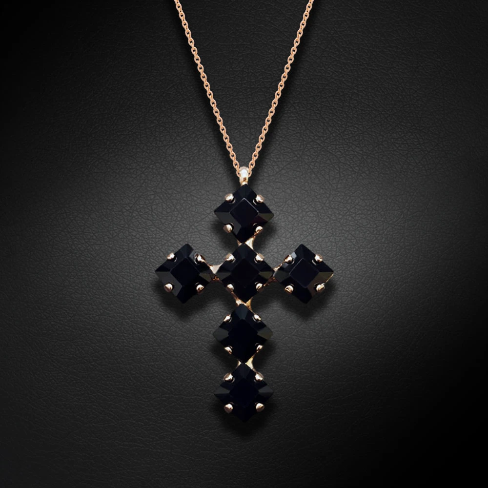 Diamond Sky Jewelry Pakabukas „Uni (Jet)“ su Swarovski® kristalais