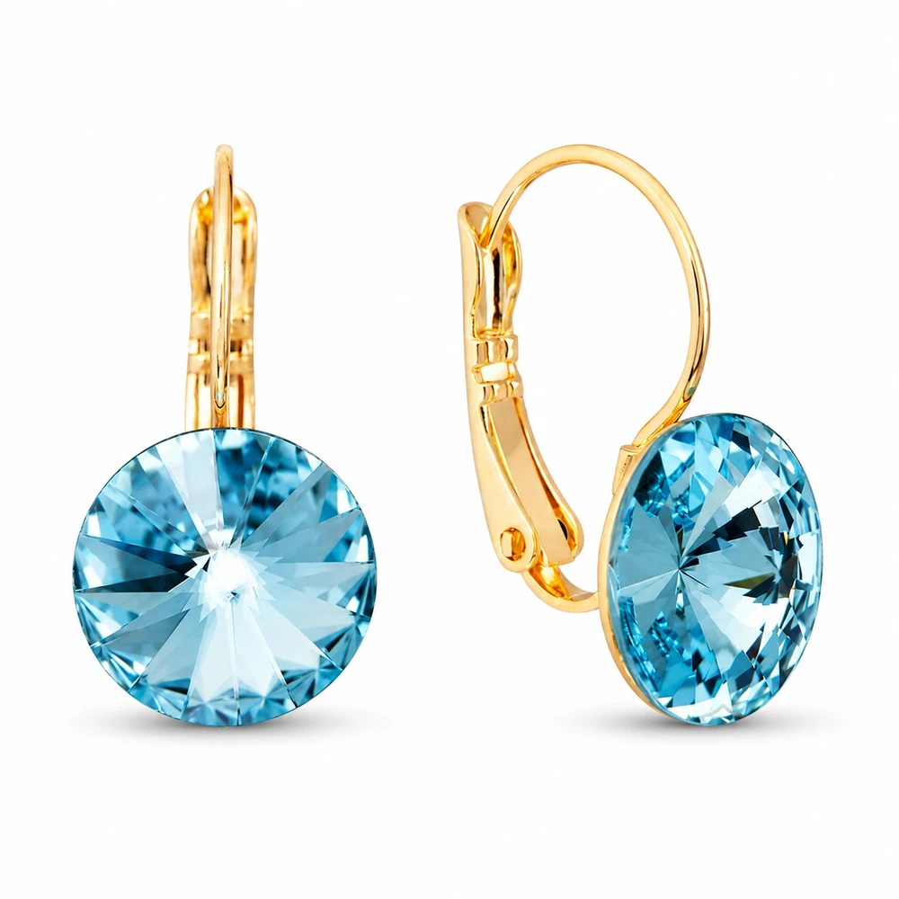 Diamond Sky Jewelry Papuošalų rinkinys moterims „Clarice II (Aquamarine Mėlyna)“ su Swarovski® kristalais