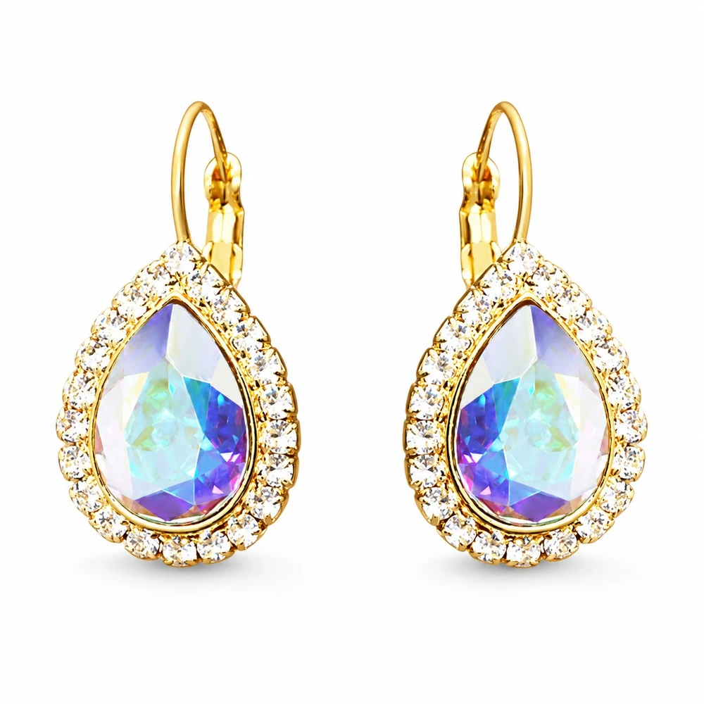 Diamond Sky Jewelry Papuošalų rinkinys moterims „Celestial Drop (Aurora Borealis)“ su Swarovski® kristalais