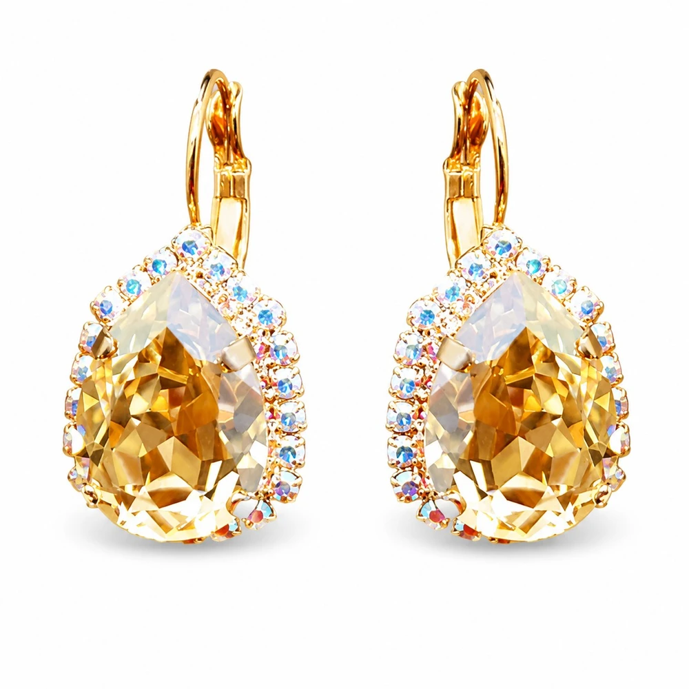 Diamond Sky Jewelry Papuošalų rinkinys moterims „Celestial Drop III (Golden Shadow)“ su Swarovski® kristalais