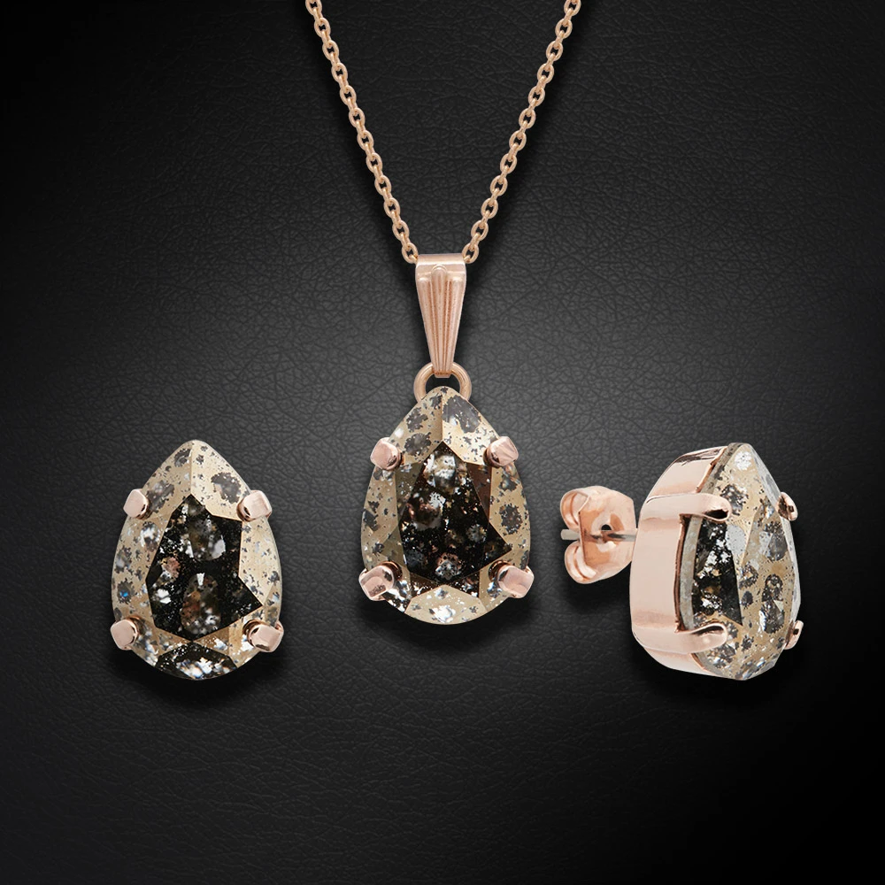 Diamond Sky Jewelry Papuošalų rinkinys moterims „Venus II (Gold Patina)“ su Swarovski® kristalais