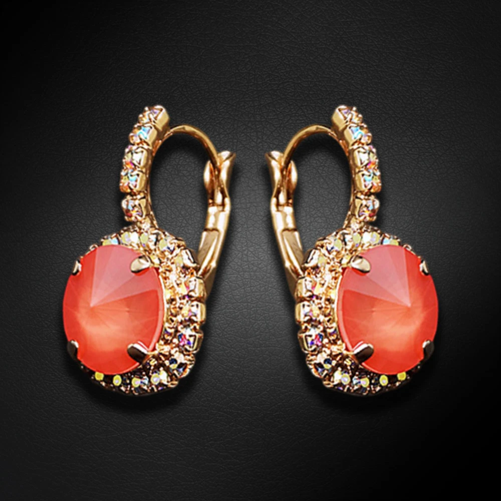 Diamond Sky Jewelry Papuošalų rinkinys moterims „Clarice VII (Light Coral)“ su Swarovski® kristalais