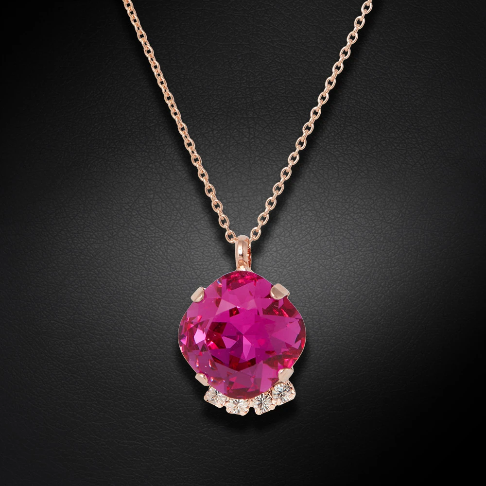 Diamond Sky Jewelry Papuošalų rinkinys moterims „Crete (Fuchsia)“ su Preciosa® kristalais