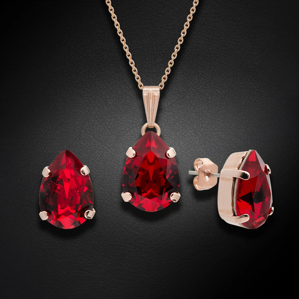 Diamond Sky Jewelry Papuošalų rinkinys moterims „Venus II (Siam)“ su Swarovski® kristalais