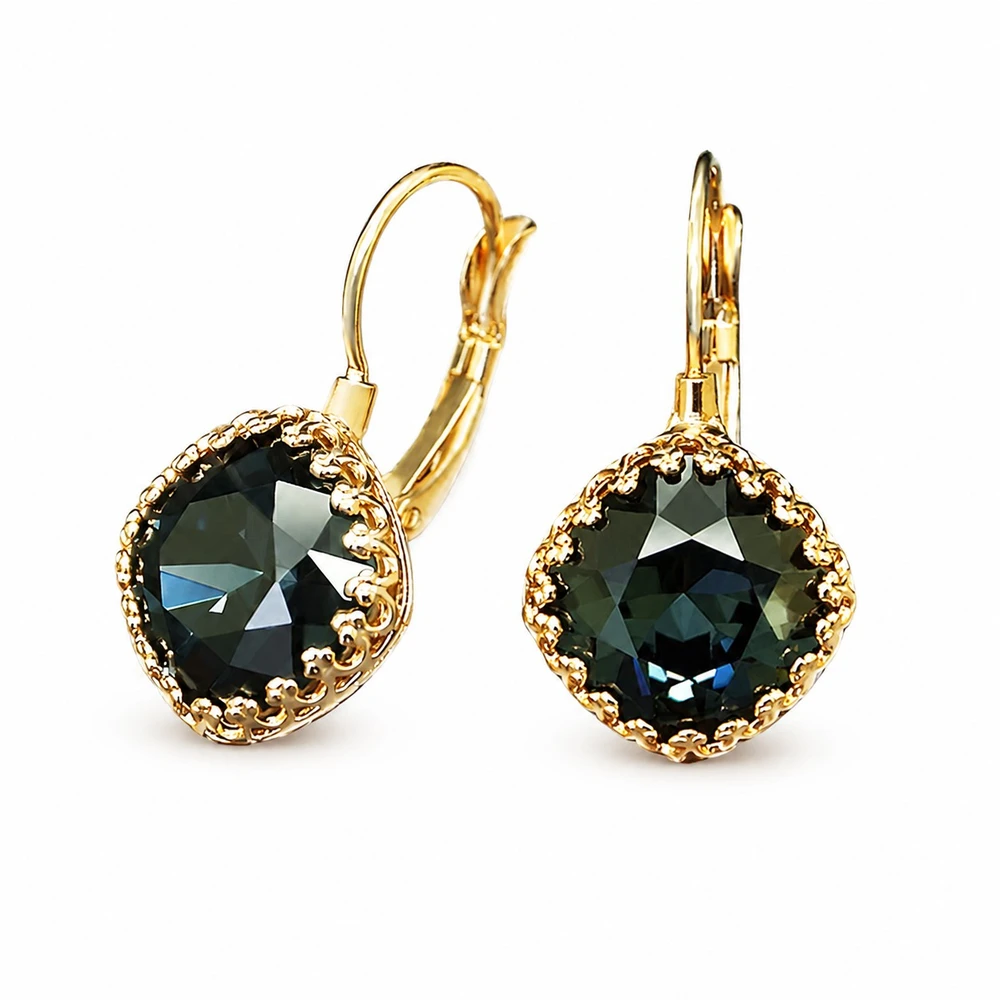 Diamond Sky Jewelry Papuošalų rinkinys moterims „Vintage IV (Graphite)“ su Swarovski® kristalais