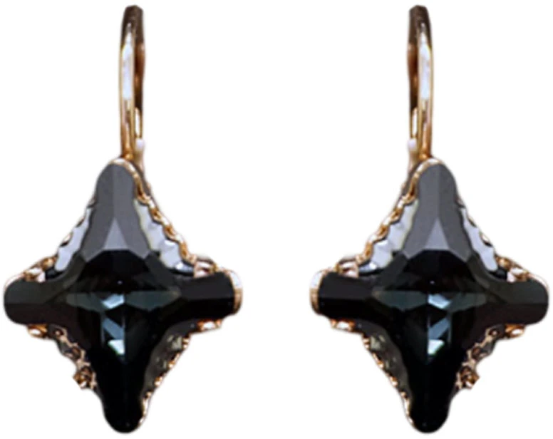 Diamond Sky Jewelry Papuošalų rinkinys moterims „Crystal Rhombus II (Graphite Lite Chrome)“ su Swarovski® kristalais