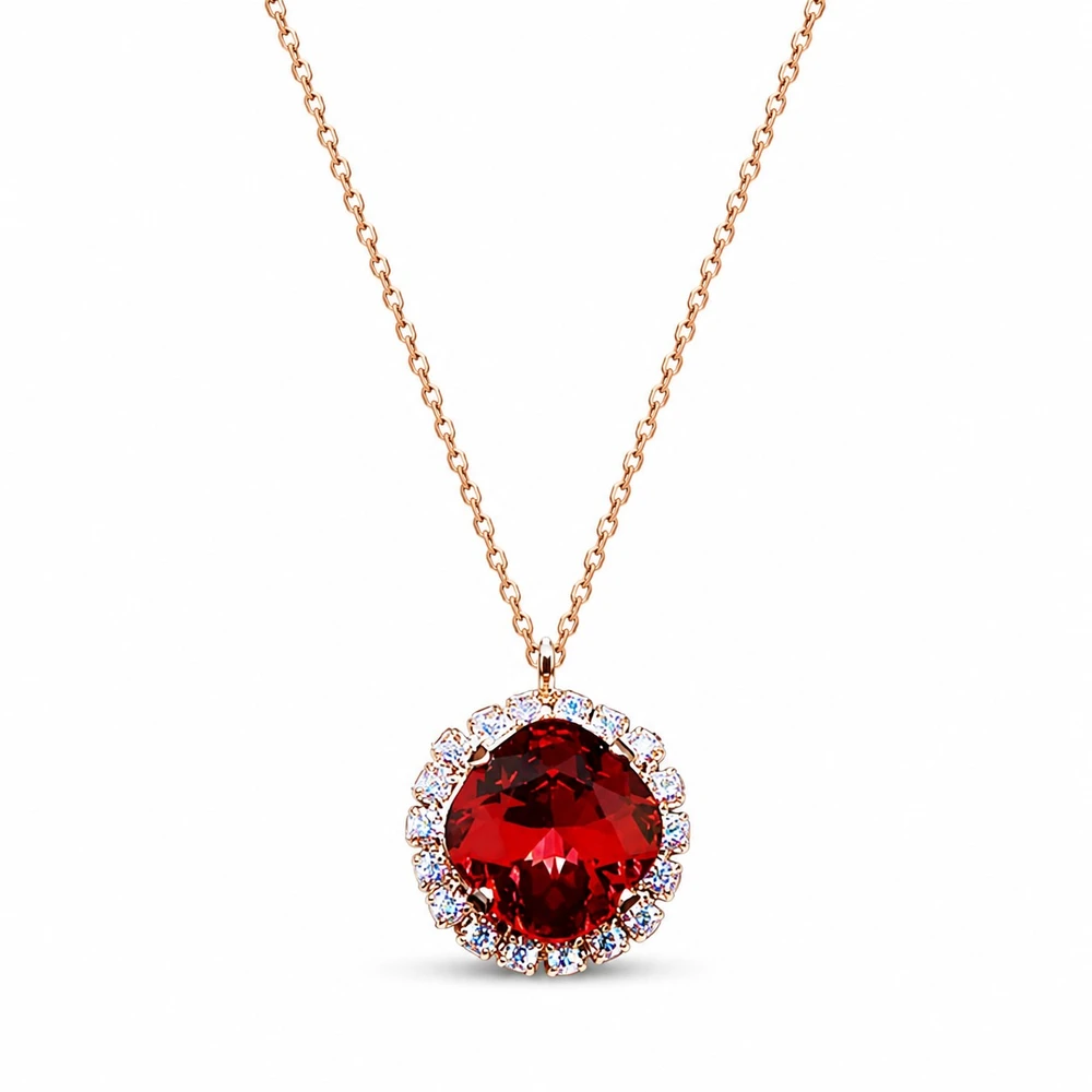 Diamond Sky Jewelry Papuošalų rinkinys moterims „Glare III (Scarlet)“ su Swarovski® kristalais